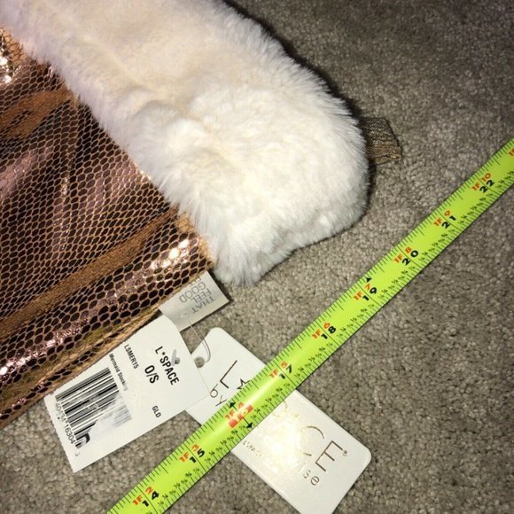 L * Space By Monica Wise Gold Sparkle Mermaid Tail Christmas Stocking New - Picture 10 of 12